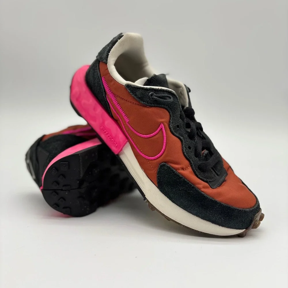 Nike Fontanka Waffle Burnt Sunrise Black Pink Prime DC3579-800 Womens 6.5